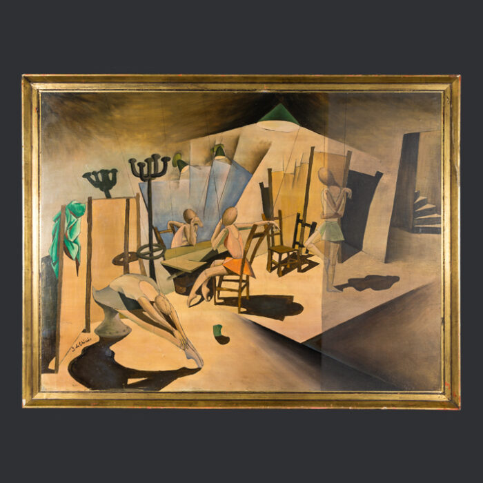 Gemälde de Chirico, während der Restaurierung